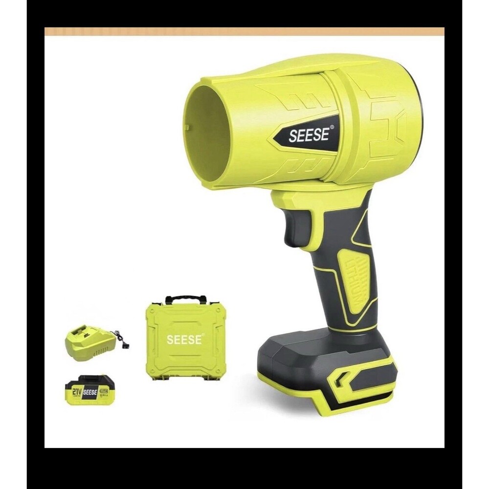 NEW Seese Cordless Handheld High Speed Leaf Blower with 1 Battery, Charger, Case